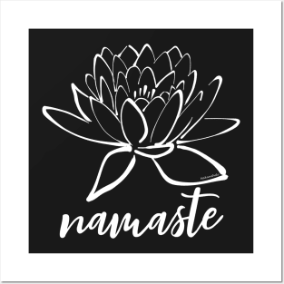 Namaste Lotus Calligraphy Posters and Art